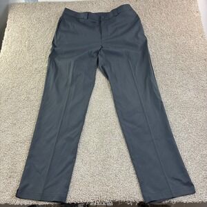 Slazenger‎ Mens Golf Pants Charcoal Blue Gray Flat Front Straight Leg W36 L34